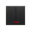 Ecoplast Выключатель 2-клавишный, с индикаторами (схема 5L) 16 A, 250 B, LK60 861208