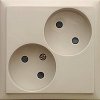 Ecoplast Розетка двойная без замыкающих контактов, со шторками, LK60 863601