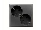 Ecoplast Розетка двойная без замыкающих контактов, со шторками, LK60 863608