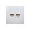Ecoplast Розетка компьютерная 2хRJ-45 категория 5е с накладкой Vintage 886204-1