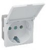 Ecoplast Розетка с заземляющими контактами, шторками и крышкой LK45 851501