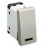 Ecoplast Переключатель с двух мест, с индикатором 45х22,5мм (схема 6L) 16 A, 250 B (серебристый металлик) LK45, 850403-1
