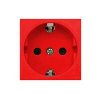 Ecoplast Розетка с заземляющим контактом, со шторками(красный) LK45, 851107-1