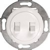 Ecoplast Переключатель 2-рычажковый, c двух мест (схема 6+6) 10 A, 250 B Vintage 882404-1