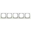 Ecoplast Рамка 5-постовая, натуральное стекло (белый) LK80 844513-1