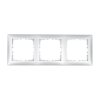 Ecoplast Рамка 3-постовая (серебристый металлик) LK80 844303-1