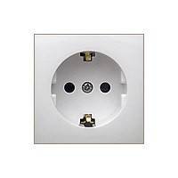 Фотография товара 'Ecoplast Розетка с заземляющим контактом, со шторками глянцевая поверхность (белый) LK45, 851104-1'