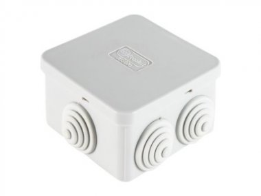 Фотография товара 'Ecoplast JBS070 Коробка распределительная о/п, 70х70х40мм 6 вых., IP44, 44056W-1'