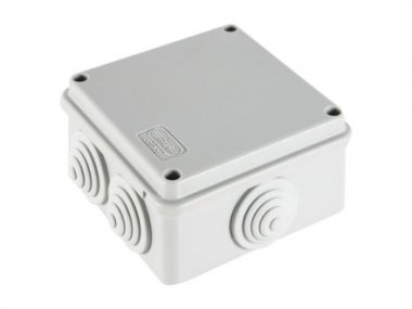 Фотография товара 'Ecoplast JBS100 Коробка распределительная о/п, 100х100х55мм 6 вых., IP55, 44007W-1'