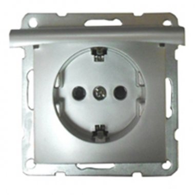 Фотография товара 'Ecoplast Розетка с заземляющими контактами, шторками и крышкой, LK60 863401'
