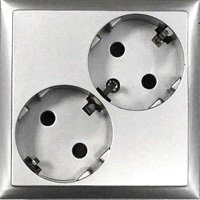 Фотография товара 'Ecoplast Розетка двойная с заземляющими контактами, со шторками, LK60 863503'