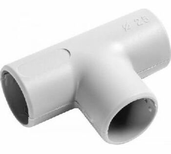 Фотография товара 'Ecoplast TI20G Тройник (2 част.) для труб D25мм, 41325-W'