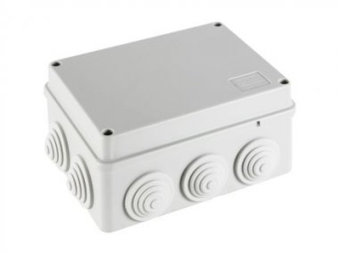 Фотография товара 'Ecoplast JBS150 Коробка распределительная открытой проводки, 150х110х70мм 10 вых., IP55, 44009W-1'