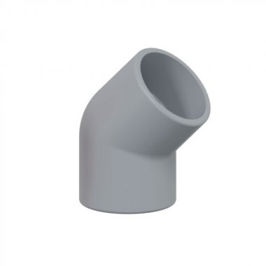 Фотография товара 'Ecoplast Поворот 45гр., для аспирационной системы D25мм, АБС, 49225-10GR'