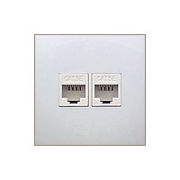 Фотография товара 'Ecoplast Розетка компьютерная 2хRJ-45 категория 5е с накладкой Vintage 886204-1'