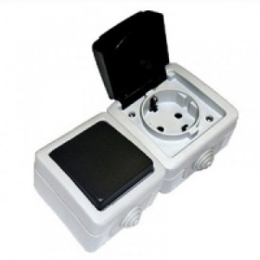 Фотография товара 'Ecoplast EF602G Розетка двойная с заземляющими контактами, 16A 80008'