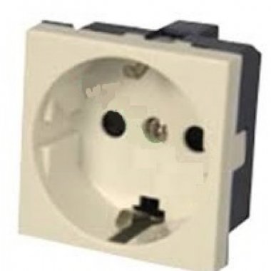 Фотография товара 'Ecoplast Розетка с заземляющими контактами, со шторками, LK45 851401'
