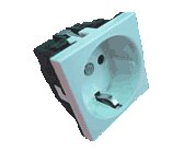 Фотография товара 'Ecoplast Розетка с заземляющими контактами, со шторками, LK45 851404'