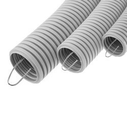Фотография товара 'Ecoplast Труба ПВХ гофрированная легкая, с зондом, 25 мм, 10125-E90'