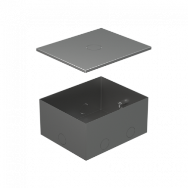 Фотография товара 'Ecoplast BOX/4 Металлическая коробка с крышкой для заливки в пол 159,6х133,6х75мм для люков 70040, 70141'