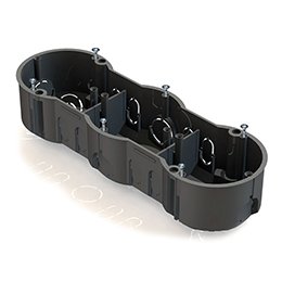 Фотография товара 'Ecoplast GE40024 Коробка установочная 3-местная для в полых стен 212х70х45мм, металлические лапки, IP30 44959'