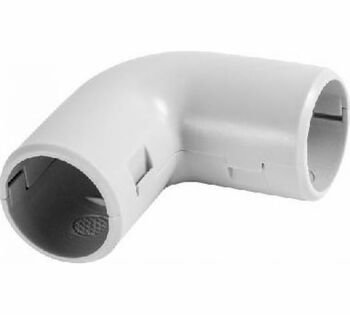 Фотография товара 'Ecoplast CI20G Угол 90 гр.(2част.), без галогена, для труб D20мм, 41220-25HF-W'