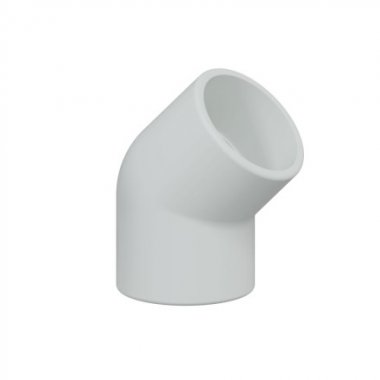 Фотография товара 'Ecoplast Поворот 45гр., для аспирационной системы D25мм, АБС, 49225-10W'