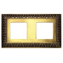 Фотография товара 'Ecoplast Рамка 2-постовая декоративная металлическая в комплекте с суппортами, LK45 854220-1'