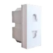 Фотография товара 'Ecoplast Розетка 250В 10А без заземляющих контактов, шторки 45х22,5, LK45 851804'