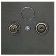 Фотография товара 'Ecoplast Накладка розетки TV+FM+SAT 2(3) LK60 865208'