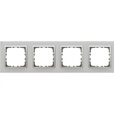 Фотография товара 'Ecoplast Рамка 4-постовая из натурального анодированного алюминия LK80 864423'