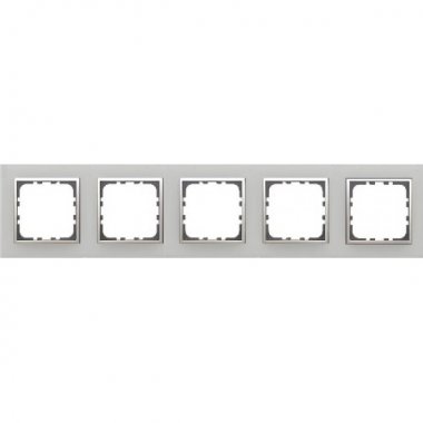 Фотография товара 'Ecoplast Рамка 5-постовая из натурального анодированного алюминия LK80 864523'