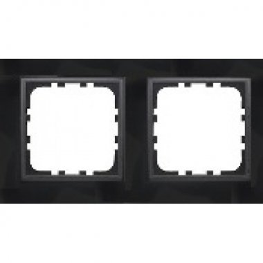 Фотография товара 'Ecoplast Рамка 2-постовая из натурального темного стекла LK80 864210'