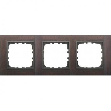 Фотография товара 'Ecoplast Рамка 3-постовая из натурального темного дерева LK80 864345'