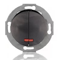 Фотография товара 'Ecoplast Выключатель двухклавишный (схема 5L) с индикатором 10 A, 250 B Vintage 881208-1'