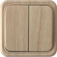 Фотография товара 'Ecoplast Выключатель двухклавишный открытой установки, схема 5, 811125'