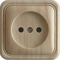 Фотография товара 'Ecoplast Розетка открытой установки без заземляющих контактов с защитными шторками 813325'