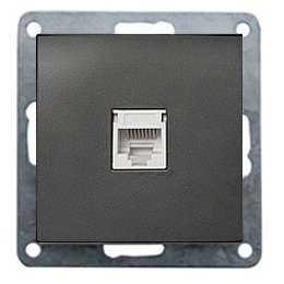 Фотография товара 'Ecoplast Розетка компьютерная RJ-45 кат.5е с накладкой 846108-1'