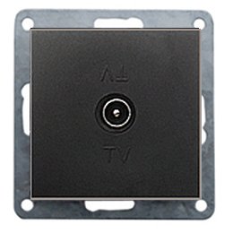 Фотография товара 'Ecoplast Накладка розетки TV (черный бархат) LK80 845108-1'