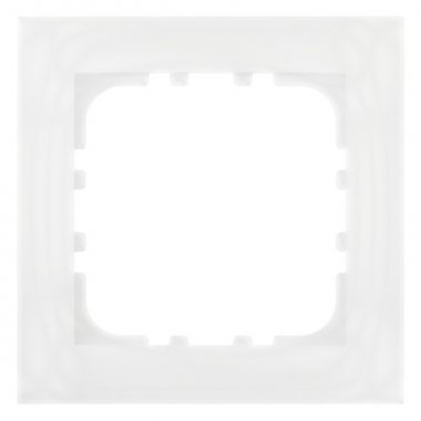 Фотография товара 'Ecoplast Рамка 1-постовая, натуральное стекло (белый) LK80 844113-1'