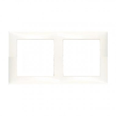 Фотография товара 'Ecoplast Рамка 2-постовая, натуральное стекло (белый) LK80 844213-1'