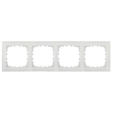 Фотография товара 'Ecoplast Рамка 4-постовая, натуральное стекло (белый) LK80 844413-1'