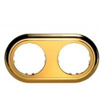 Фотография товара 'Ecoplast Рамка 2-постовая круглая (золото) Vintage-Classic 889216-1'