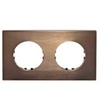 Фотография товара 'Ecoplast Рамка 2-постовая квадрат (бронза) Vintage-Quadro 884227-1'