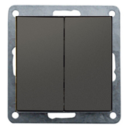 Фотография товара 'Ecoplast Выключатель 2-клавишный (схема 5) 16 A, 250 B 861108-1'