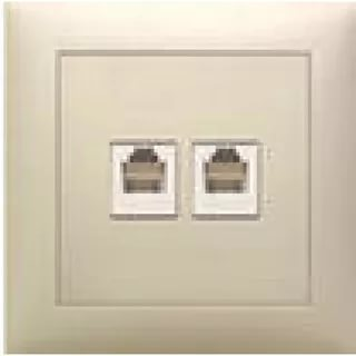 Фотография товара 'Ecoplast Розетка телефонная двойная 2хRJ-11 с накладкой 865601-1'