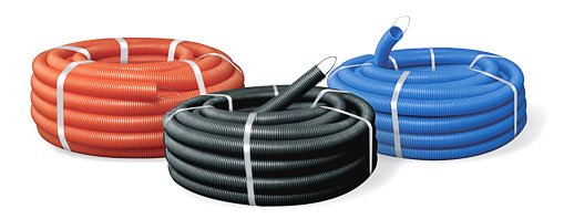 Фотография товара 'Ecoplast Труба ПНД гофрированная легкая, 25 мм, 20025'