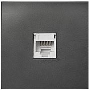 Фотография товара 'Ecoplast Розетка компьютерная RJ-45 кат. 5е с накладкой (черный бархат) LK60, 866108-1'