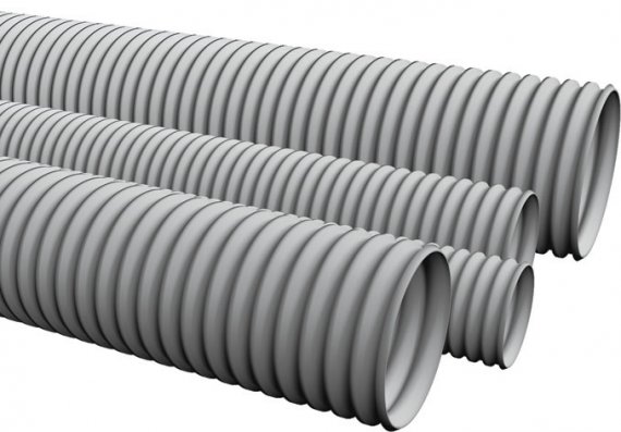 Фотография товара 'Экопласт Труба HFFRLS гофрированная легкая, с зондом, без галогена, низкое дымовыделение, трудногорючая, 25 мм 60125HFFRLS'