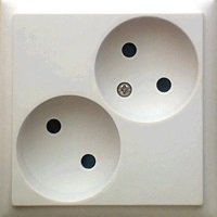 Фотография товара 'Ecoplast Розетка двойная без замыкающих контактов, со шторками, LK60 863604'